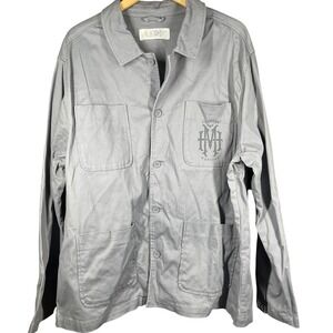 Disney Haunted Mansion Graphic Chore Jacket Mens XL Gray Button Up Workwear